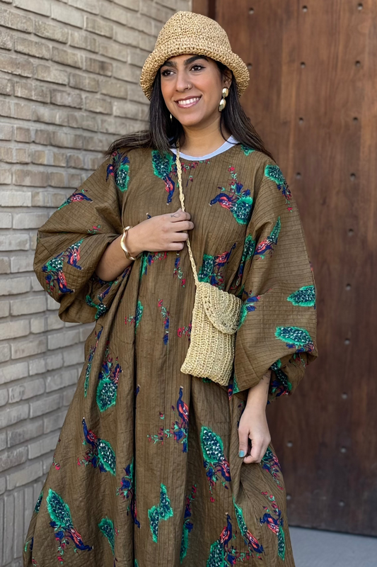 Spring Breeze Batik Kaftan – Maxi Dress