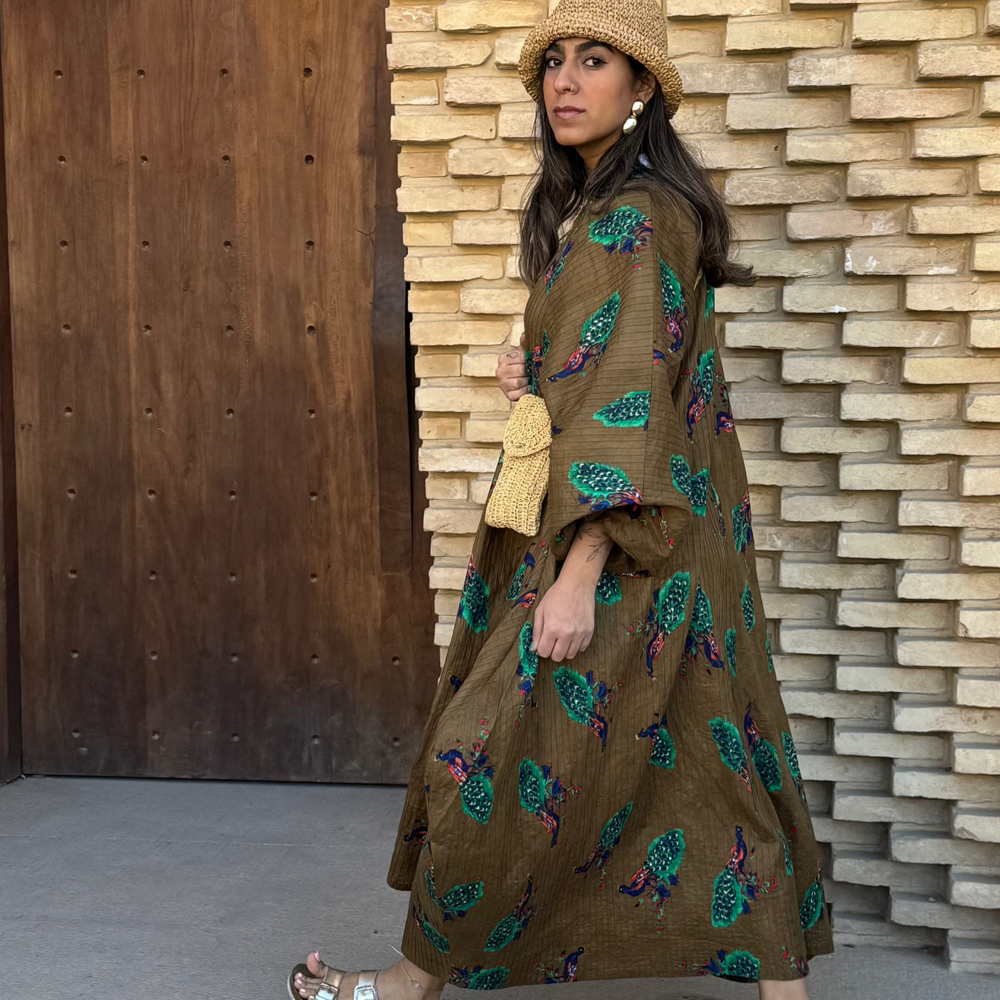 Spring Breeze Batik Kaftan – Maxi Dress